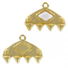 Cymbal ™ DQ metal bead ending Kipos IV for Matubo GemDuo - Gold
